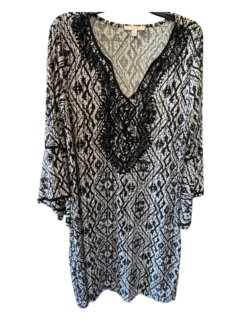 Haani Black and White Patterned Dress
